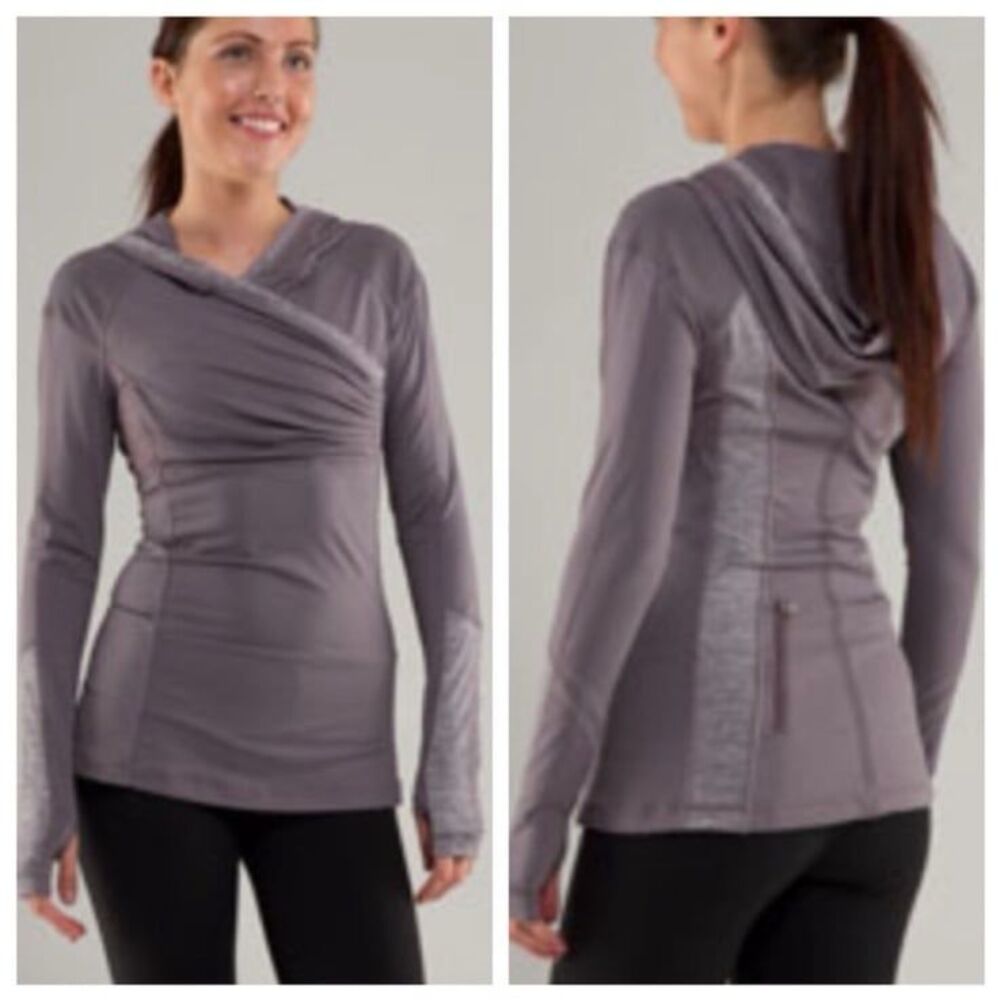 Lululemon Run For Your Life Pullover Hoodie Heathered Magnum